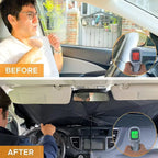 Retractable Car Umbrella Shade for Front Windscreen - Sun Protection with Auto Folding Design