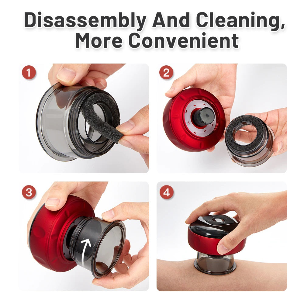 Electric Vacuum Cupping Massager | Portable, Rechargeable & Ideal for Deep Muscle Relief at Home or On-the-Go