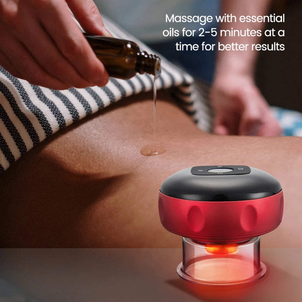 Electric Vacuum Cupping Massager | Portable, Rechargeable & Ideal for Deep Muscle Relief at Home or On-the-Go