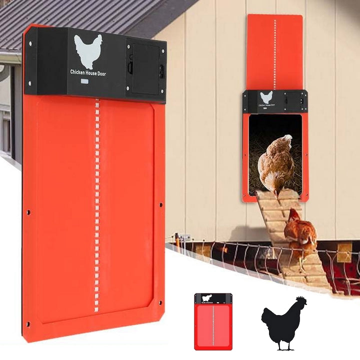 Automatic Chicken Coop Door | Waterproof, Easy Installation & Light Sensor for Poultry Safety