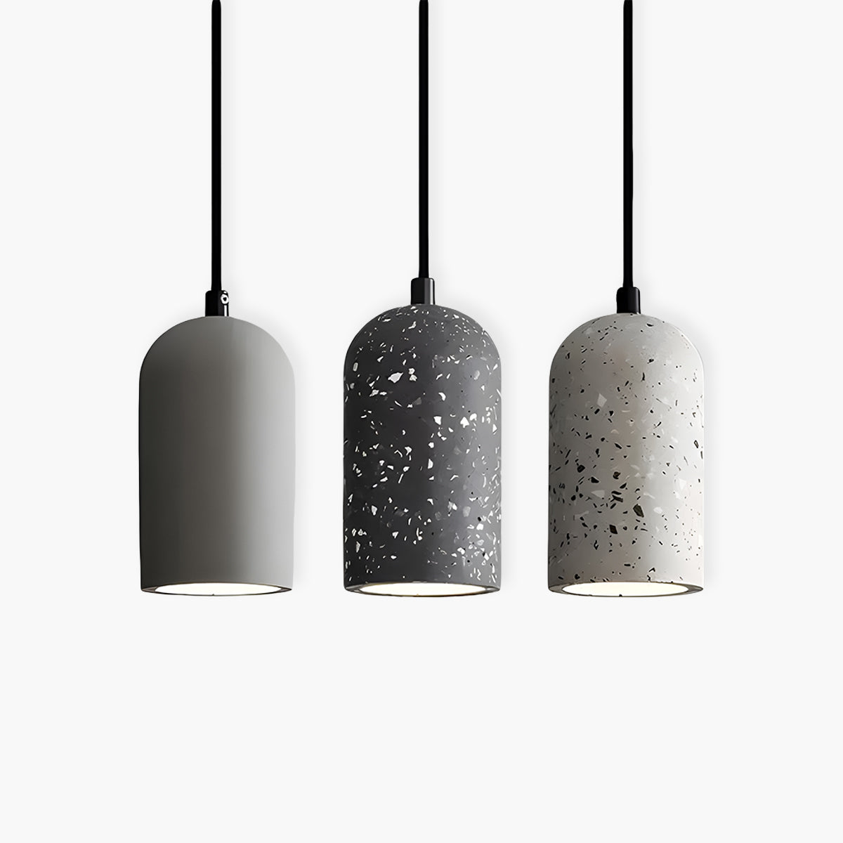 Concrete Pendant Light Fixture | Modern Industrial Design | Ideal for Kitchen & Dining Room Lighting