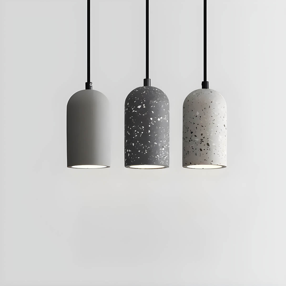 Concrete Pendant Light Fixture | Modern Industrial Design | Ideal for Kitchen & Dining Room Lighting