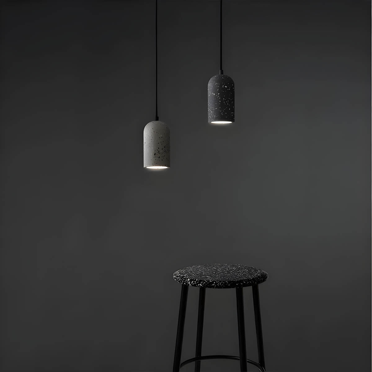 Concrete Pendant Light Fixture | Modern Industrial Design | Ideal for Kitchen & Dining Room Lighting