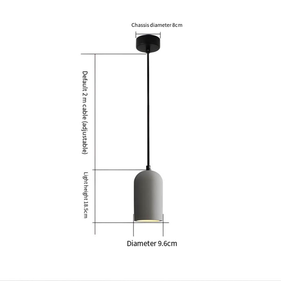 Concrete Pendant Light Fixture | Modern Industrial Design | Ideal for Kitchen & Dining Room Lighting