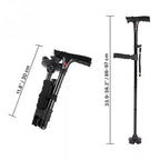 Collapsible Folding Walking Cane with LED Light for Seniors and Mobility Assistance
