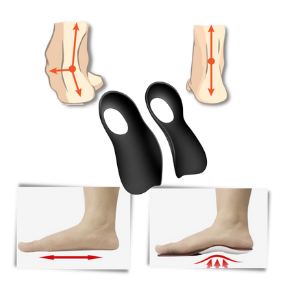 Heel & Arch Support Inserts - Flat foot arch support - Orthopedic Relief for Foot Fatigue