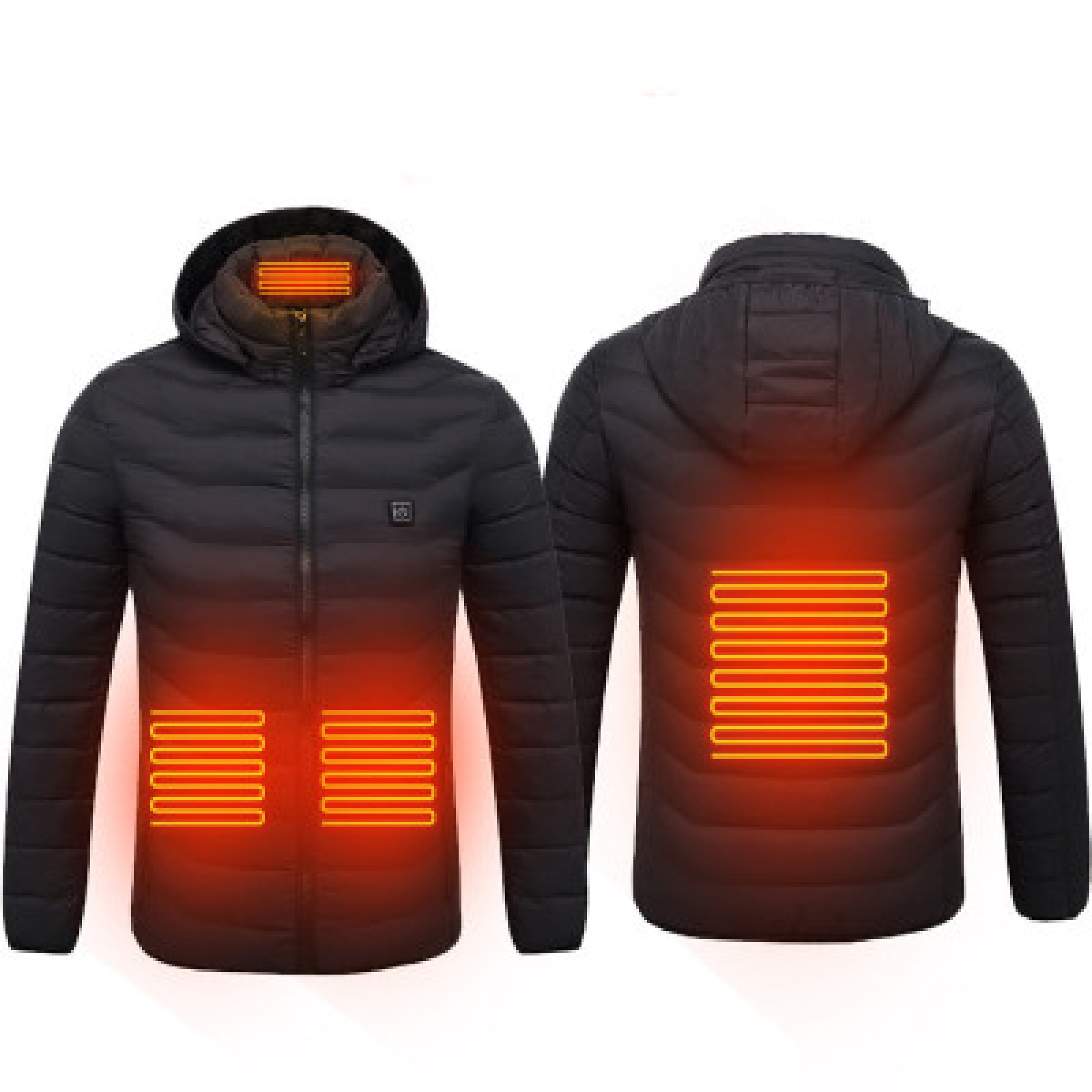 Heated Electric Warming Jacket Coat with Fleece Lining, Battery-Powered, Unisex, for Outdoor Work & Cold Weather Activities