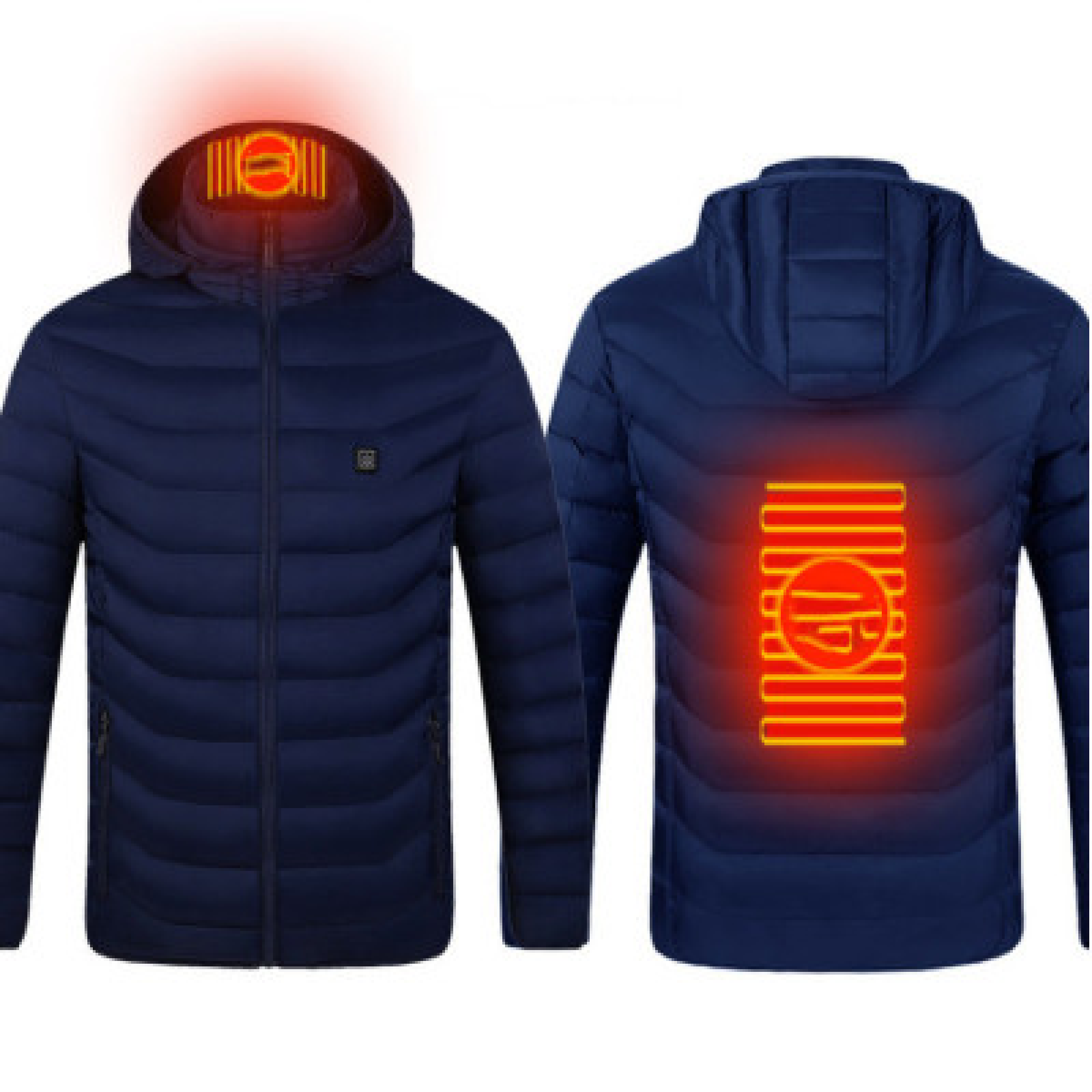 Heated Electric Warming Jacket Coat with Fleece Lining, Battery-Powered, Unisex, for Outdoor Work & Cold Weather Activities