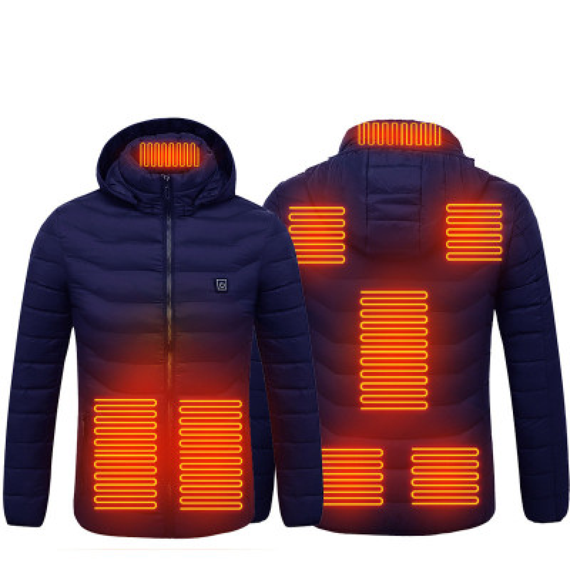 Heated Electric Warming Jacket Coat with Fleece Lining, Battery-Powered, Unisex, for Outdoor Work & Cold Weather Activities