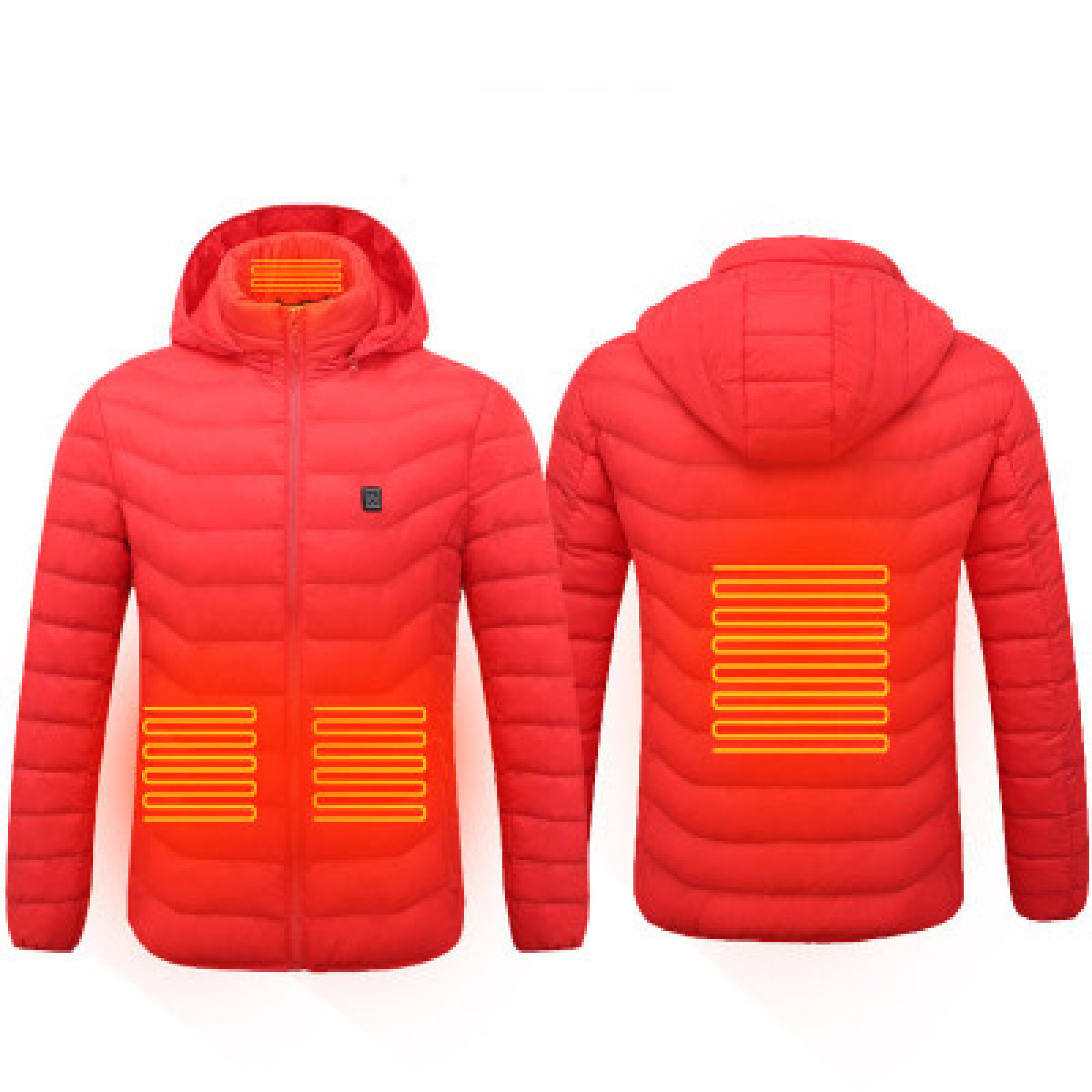 Heated Electric Warming Jacket Coat with Fleece Lining, Battery-Powered, Unisex, for Outdoor Work & Cold Weather Activities
