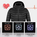 Heated Electric Warming Jacket Coat with Fleece Lining, Battery-Powered, Unisex, for Outdoor Work & Cold Weather Activities
