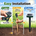 Solar Snake Repeller Stake – Ultrasonic & Sonic Vibration Deterrent for Outdoor Areas (Up to 370m2 )