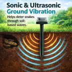 Solar Snake Repeller Stake – Ultrasonic & Sonic Vibration Deterrent for Outdoor Areas (Up to 370m2 )