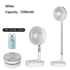 Wireless Foldable Fan | Adjustable Height Fan - USB Rechargeable and Ultra-Quiet Cooling Solution