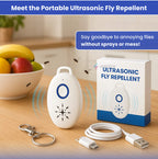 Portable Ultrasonic Fly Repellent | Battery Operated, Pet-Friendly & Ideal for Indoor and Outdoor Use