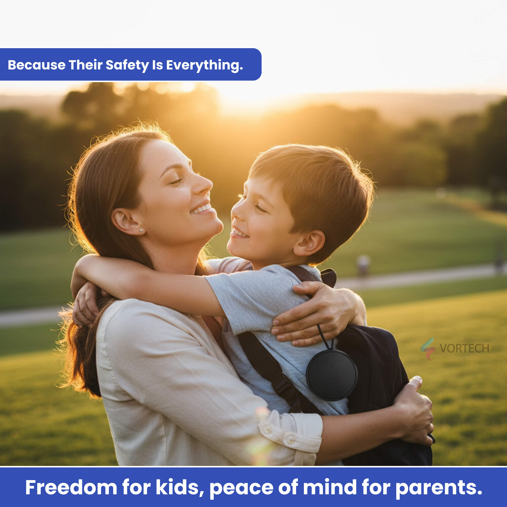 GPS Backpack Tracker for Kids | Real-Time Location, Safe Zone Alerts & Anti-Theft Protection – No Subscription Needed