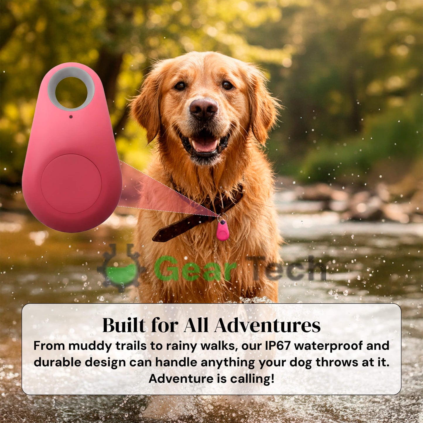 GPS Dog Tracker | Waterproof, Real-Time Location & Safety Zone Alerts for Outdoor Adventures