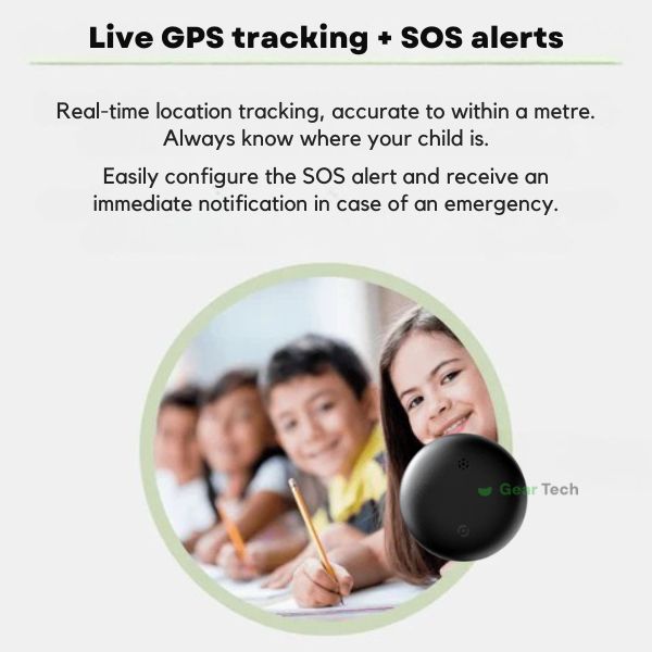 GPS Tracker for Children | Real-Time Location, Waterproof & No Subscription Required for Peace of Mind