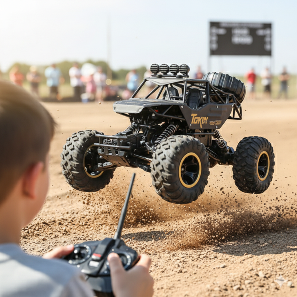 1:12 Scale Remote Control Truck for Kids | 4WD Off-Road, Shockproof & Anti-Skid Wheels for Outdoor Adventures