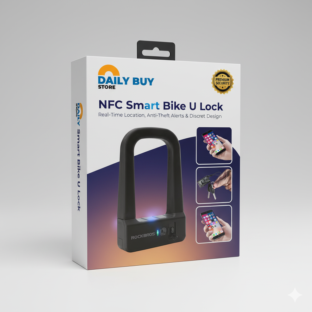 NFC Smart Bike U Lock | Heavy Duty Anti-Theft, Quick Unlock & Universal Fit for Road, Mountain & Folding Bikes