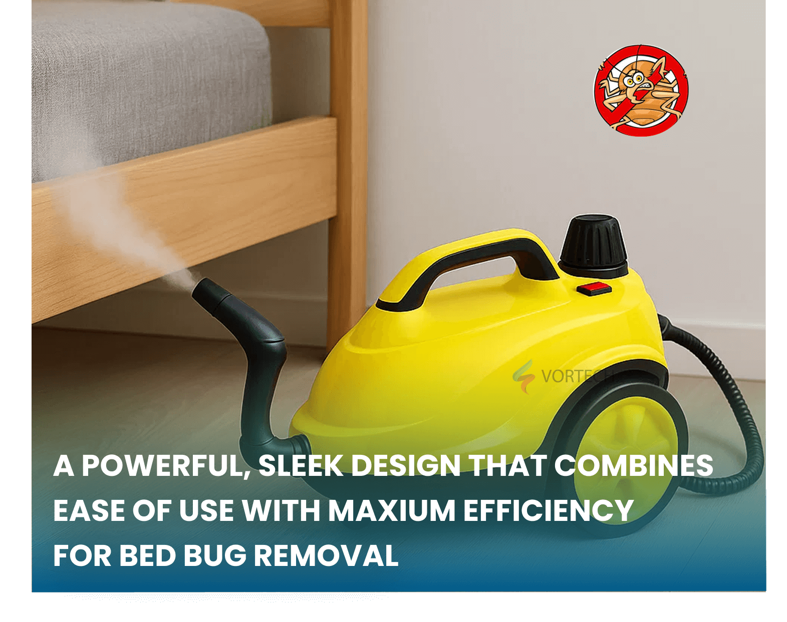 Steam Cleaner for Bed Bugs | High Temperature, Large Capacity & Effective for Home Use