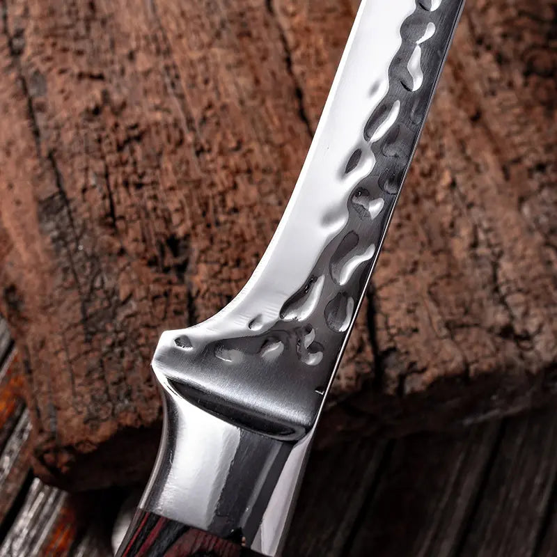 Hand-Forged Damascus Boning Knife | Flexible Blade for Precise Deboning of Poultry, Fish & Meat