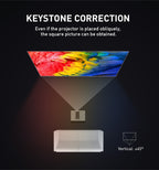 Smart Wi-Fi 4K HD Mobile Wireless Projector | Compact, Battery-Powered & Ideal for Home Entertainment and Outdoor Movie Nights