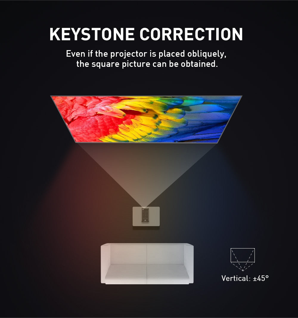 Smart Wi-Fi 4K HD Mobile Wireless Projector | Compact, Battery-Powered & Ideal for Home Entertainment and Outdoor Movie Nights