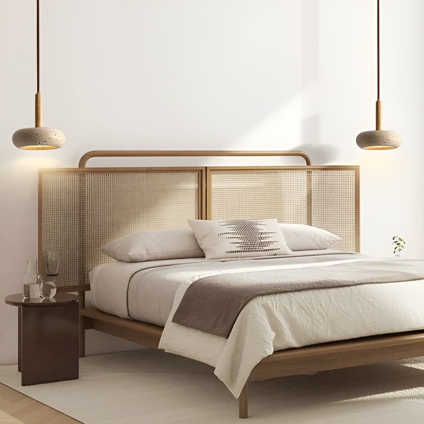 LED Wabi Sabi Japanese Ceiling Light - Retro Stone Fixture for Modern Home Decor & Ambient Lighting