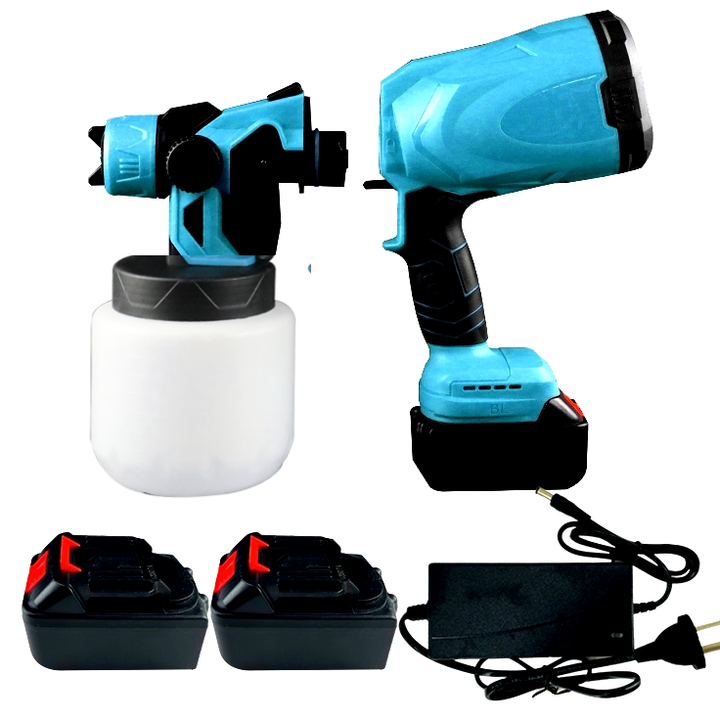 Cordless High Pressure Paint Spray Gun Sprayer Airless, Twin Battery, Powerful & Easy Maintenance