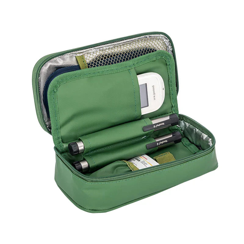 Portable Insulin Cooler Bag | Aluminum Insulation, Thermometer Included & Ideal for Travel and Daily Medication Storage