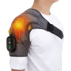 Heating Shoulder Brace with Compression & Vibration | Adjustable, USB Rechargeable & Ideal for Pain Relief and Muscle Recovery