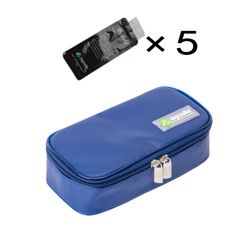 Portable Insulin Cooler Bag | Aluminum Insulation, Thermometer Included & Ideal for Travel and Daily Medication Storage