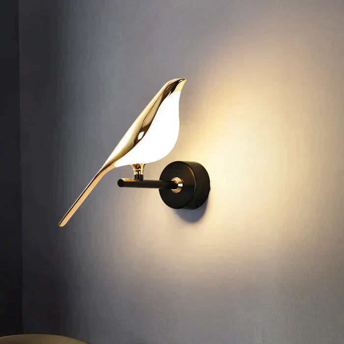 LED Birdsong Wall Light Fixture - Adjustable Nature-Inspired Design for Indoor & Outdoor Use
