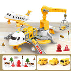 Kids Interactive Airport Playset Toy Vehicle Set | Realistic Airplane, Crane & Cars for Imaginative Play and Motor Skill Development