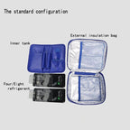 Portable Insulin Cooler Bag | Aluminum Insulation, Thermometer Included & Ideal for Travel and Daily Medication Storage