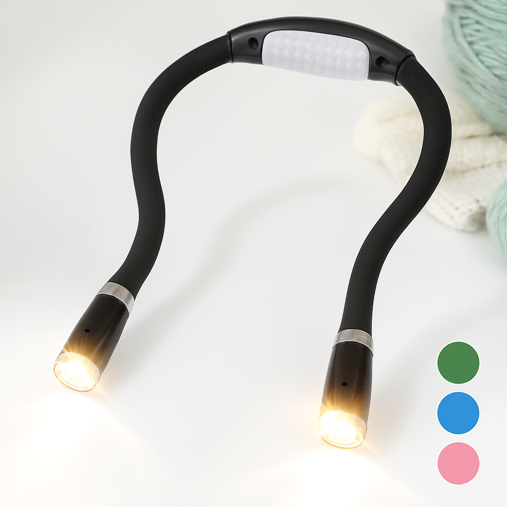 Hands-Free Flexible LED Neck Light | Adjustable Brightness for Reading, Crafts & Night Walking