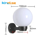 LED Globe Wall Lamp 15W - Waterproof Outdoor Wall Sconce for Garden, Balcony, Yard, Aisle & Stair Lighting