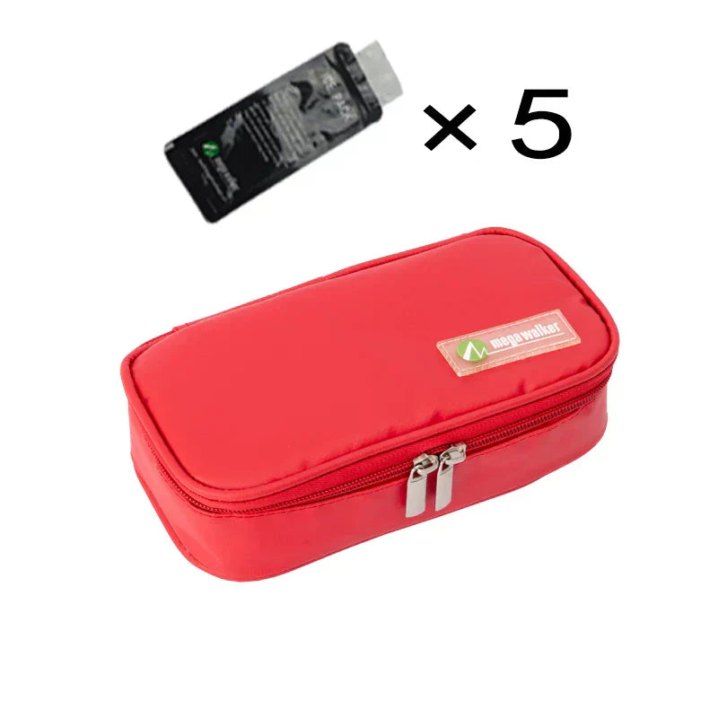 Portable Insulin Cooler Bag | Aluminum Insulation, Thermometer Included & Ideal for Travel and Daily Medication Storage