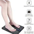 EMS Foot Massager Pad | Deep Tissue Relaxation, 6 Modes & 9 Intensities for Stress Relief and Improved Sleep