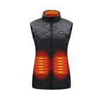 Women's Heated Gilet with Battery Pack, Lightweight, Rechargeable, Insulated Vest for Cold Weather Outdoor Activities