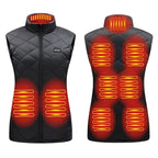 Women's Heated Gilet with Battery Pack, Lightweight, Rechargeable, Insulated Vest for Cold Weather Outdoor Activities