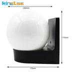 LED Globe Wall Lamp 15W - Waterproof Outdoor Wall Sconce for Garden, Balcony, Yard, Aisle & Stair Lighting