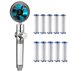 High-Pressure Shower Head with Turbo Propeller – Powerful Spray with Built-in Water Filter | Water-Saving Design