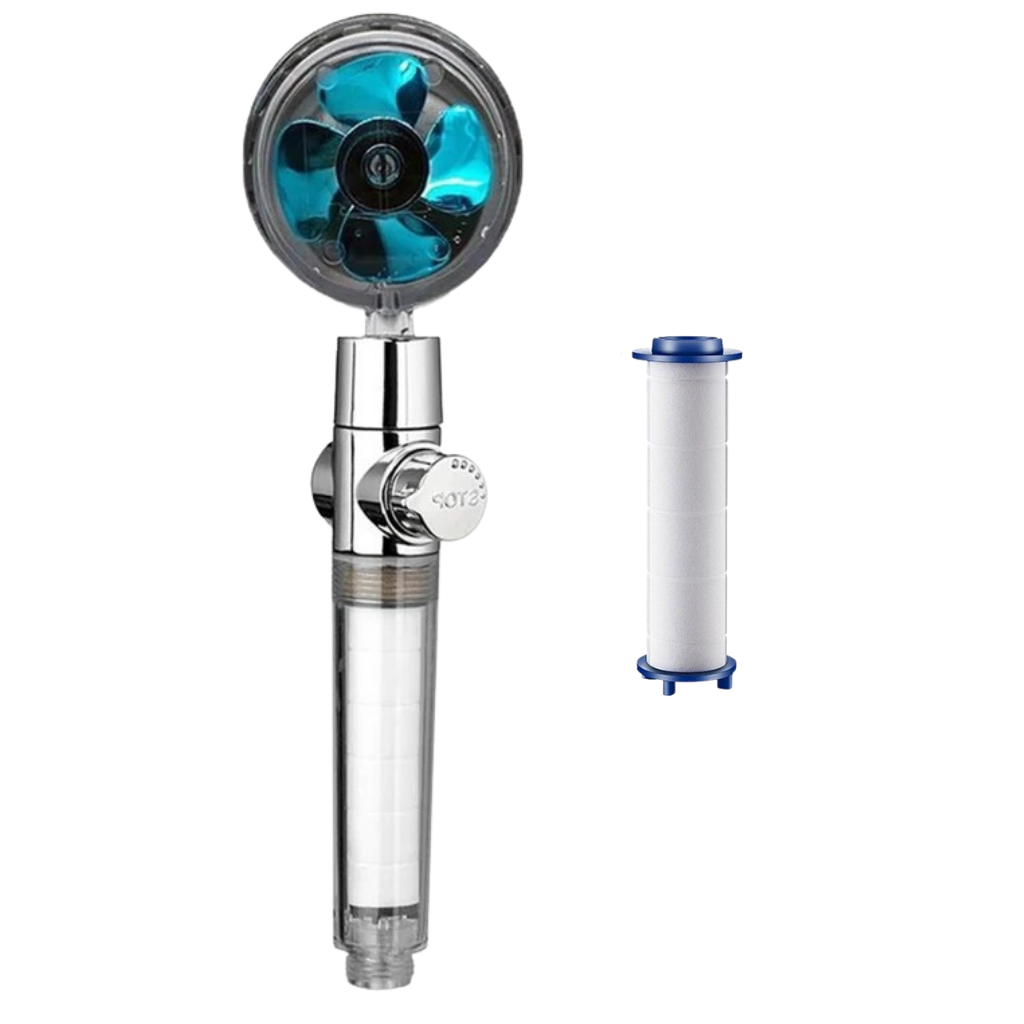 High-Pressure Shower Head with Turbo Propeller – Powerful Spray with Built-in Water Filter | Water-Saving Design