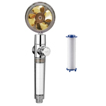 High-Pressure Shower Head with Turbo Propeller – Powerful Spray with Built-in Water Filter | Water-Saving Design