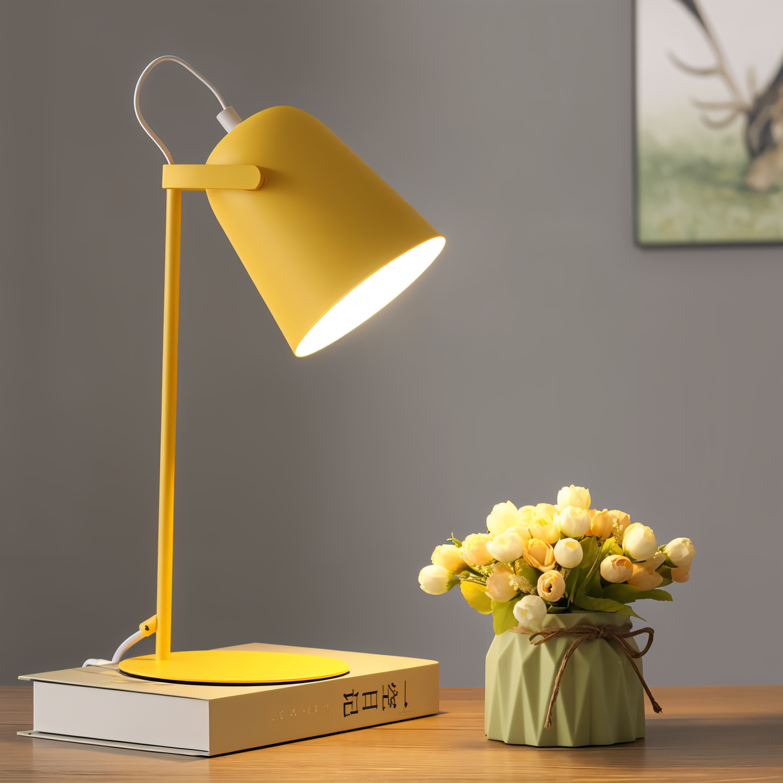 LED Adjustable Desk Lamp - Nordic Style Macaron Design for Home Office & Study Use