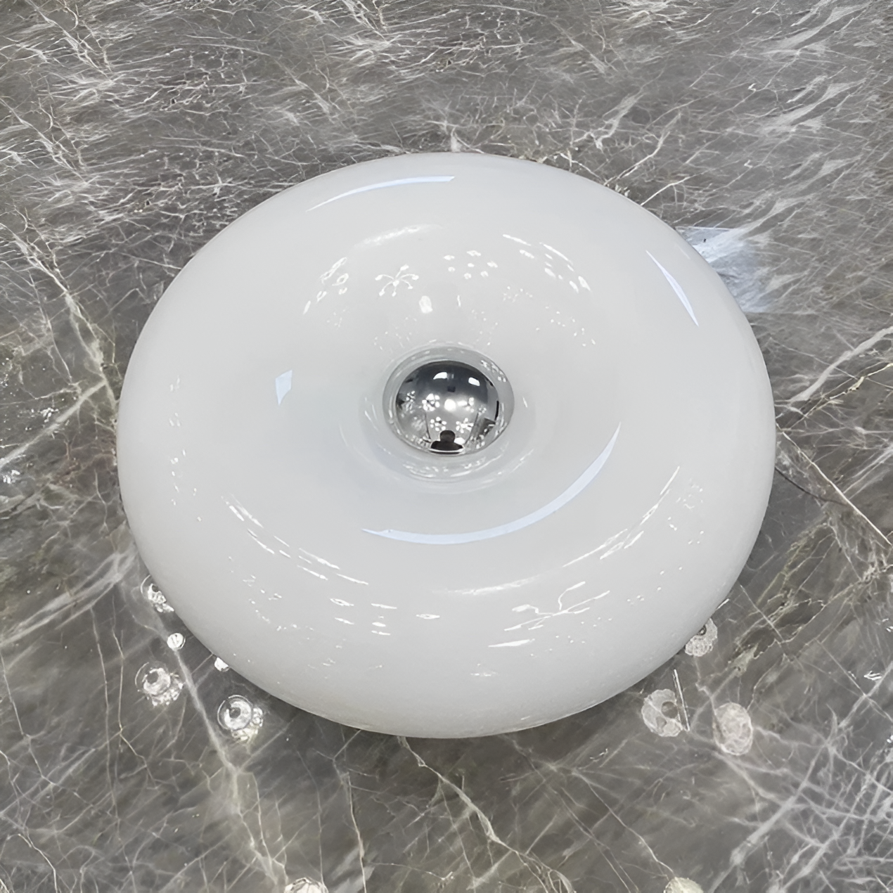 LED Donut Lamp - Nordic Glass Wall & Table Light Fixture for Home Decor & Ambient Lighting