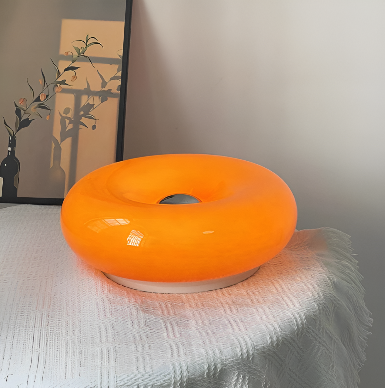 LED Donut Lamp - Nordic Glass Wall & Table Light Fixture for Home Decor & Ambient Lighting