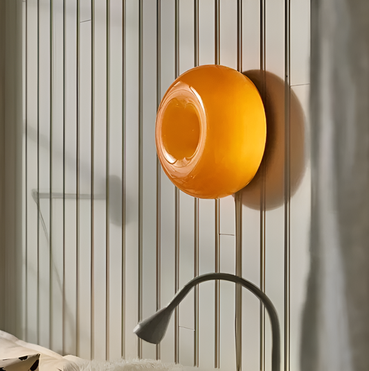 LED Donut Lamp - Nordic Glass Wall & Table Light Fixture for Home Decor & Ambient Lighting
